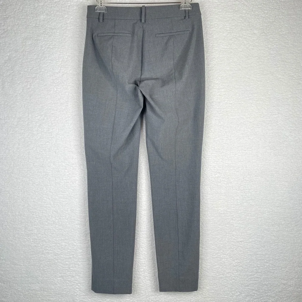 J.Crew Ruby Full-Length Pants Gray Slim Straight Dress Trousers Size 4 Career